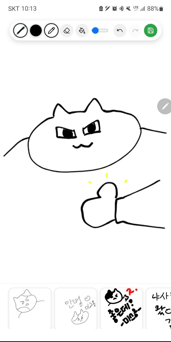 근육고양이 낙서판